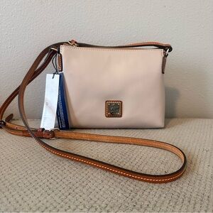 New! Dooney and Bourke Light Blush Pink Wexford Leather Rosie Crossbody Purse